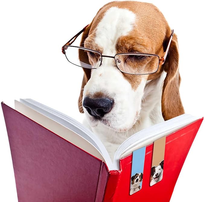 30 Magnetic Bookmarks, Cute Dogs Cats Page Markers Magnetic, Puppy Pets Animals Magnetics Page Clips Mark for Students Teachers Home Office Study Reading Mark