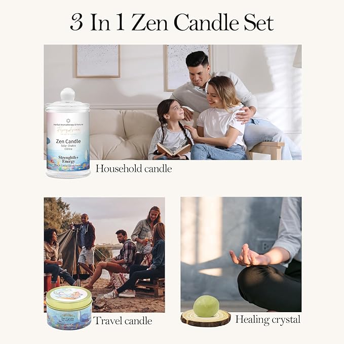 APSARAS Strength+Energy Scented Candles, Black Cedar+Sandalwood Aromatherapy Spring Candle Sets for Women Gift for Bathroom, Jar Non Toxic Soy Candles for Home Scented, 36 Hours Burn Time
