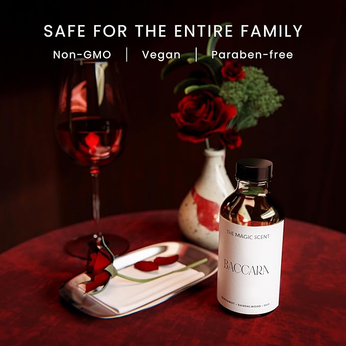Baccara Oils for Diffuser - HVAC, Cold-Air, & Ultrasonic Diffuser Oil Inspired by The Baccarat Rouge - Essential Oils for Diffusers Aromatherapy - 4 fl oz, 120 mL