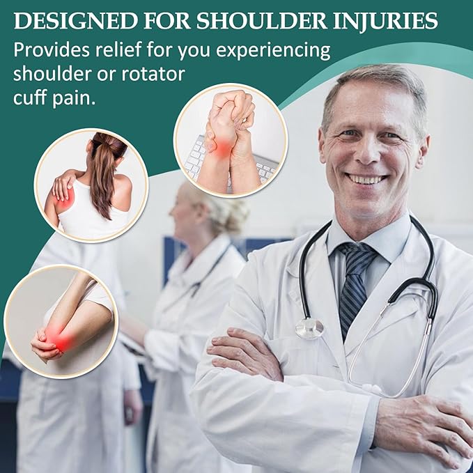 HARBOREST Shoulder Surgery Pillow with Straps & Pocket - Shoulder Pillow for Shoulder Pain, Rotator Cuff Pillow for Sleeping or Sitting, Shoulder Relief Pillow (Light Grey)