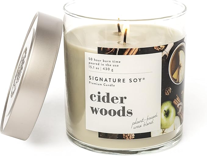 Lidded Cider Woods Scented Candle