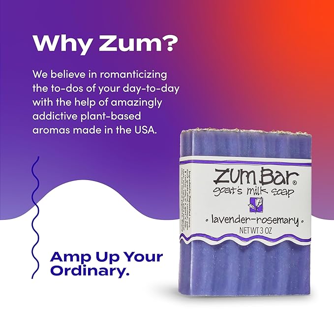 Zum Bar Goat's Milk Soap - Lavender-Rosemary - 3 Ounce (Pack of 3)
