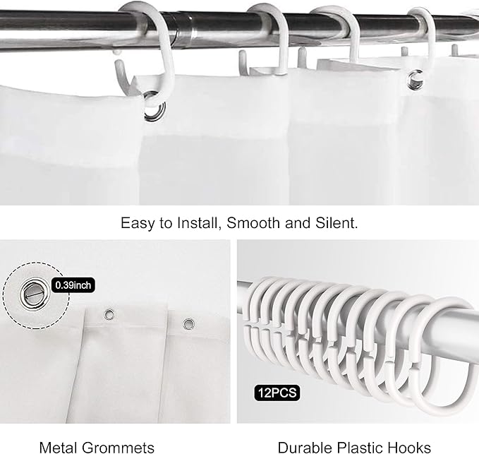 LGhtyro Dinosaur Wildflower Kids Shower Curtain Bathroom Set 60Wx71H Inches Funny Dino Silhouette Floral Rustic Plant Leaves Botanical Bath Accessories for Boys Art Home Decor Fabric 12 Pack Hooks