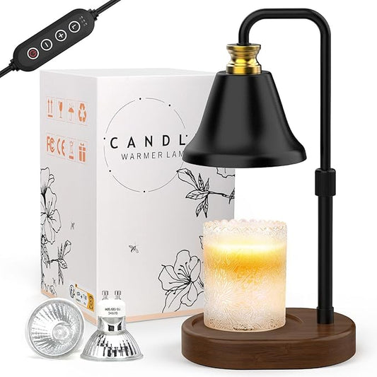 Candle Warmer Lamp with Timer & Dimmer, Electric Candle Lamp Wax Warmer for Jar Candles, Home Decor Gifts for Women, Grandma and Mom