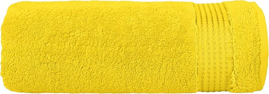 Elegant Comfort Premium Turkish Cotton 1 Piece Jumbo Bath Towel - 35 x 70 inch, Luxurious Hotel Spa Quality 100% Turkish Cotton Large Bath Towel - Highly Absorbent - Soft Bathroom Towel, Yellow