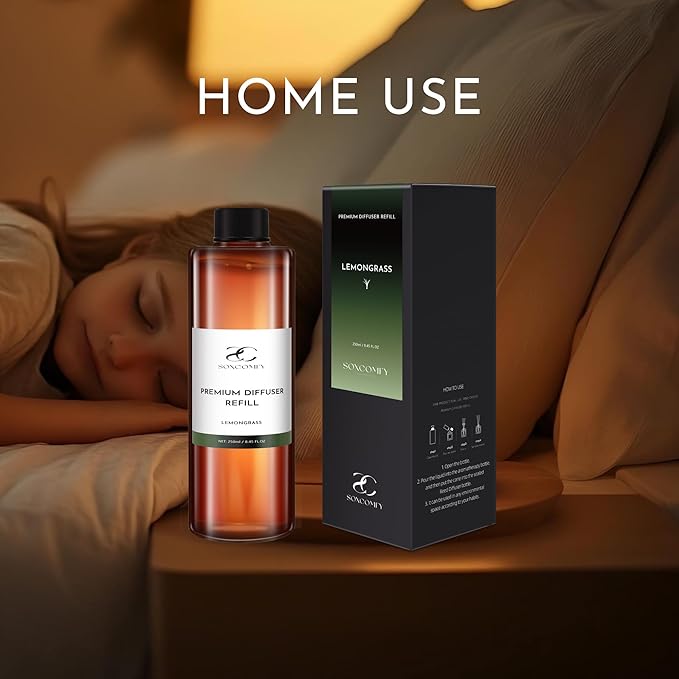 Diffuser Oil Luxury Essential Oils for Diffuser Refill & Air Freshener,Long-Lasting Natural Home Fragrance and Hotel Scent for Diffusers - 8.45 Fl.oz(250ml), Lemongrass