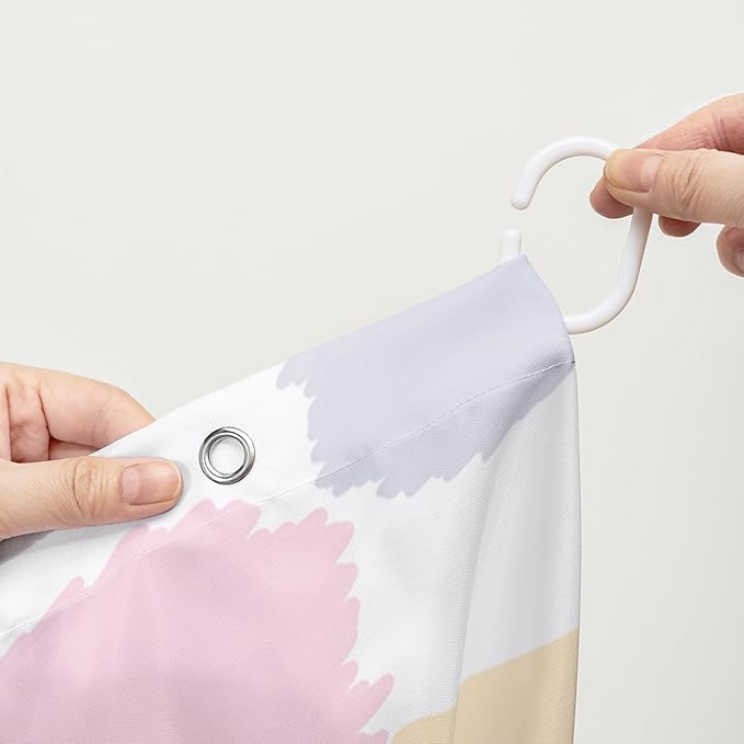 AILONEN Frog Shower Curtain, Cute Frog Bathroom Curtain,Music Frog Green Cartoon Kids Shower Curtain 72" W*72" H Polyester Waterproof Frog Bathroom Curtain with 12 Hooks