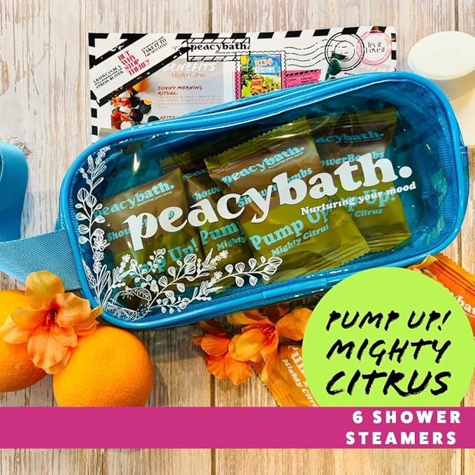 Shower Steamers Aromatherapy 6 Pack - Easter Basket Stuffers, Relaxation Birthday Gifts for Mom, Dad, Best Friend, Mothers Day Gift, Travel Essentials, Stress Relief, Self Care - Citrus, Bath Set