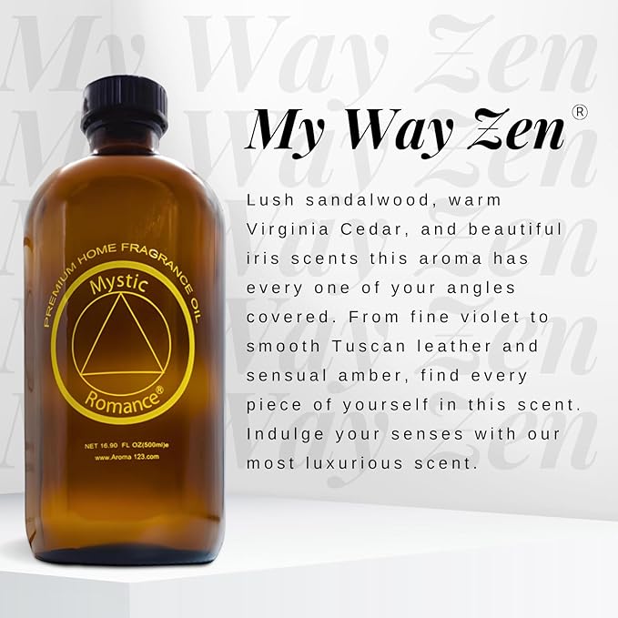 Mystic Romance My Way Zen Premium Home Fragrance Oil - for Aroma Oil Diffusers and Burner Oil Lamps (500ml, My Way Zen)