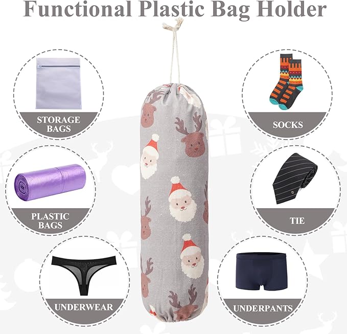 TOGETRUE Plastic Bag Holder - Wall Mount Grocery Bag Organizer & Dispenser for Home, Kitchen & Camper