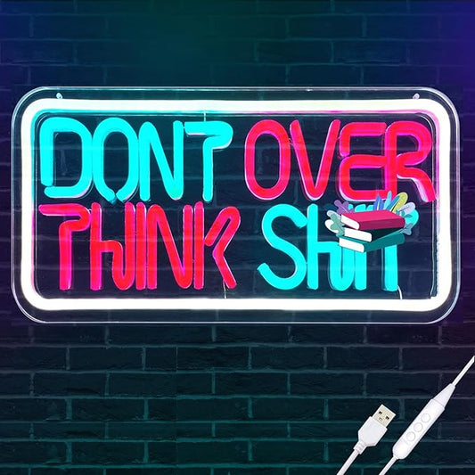 Neon Signs for Wall Decor, Bright Dimmable Led Lighted Up Sign for Office Wall Art Bedroom Birthday Party Gifts Man Cave Living Room Kids