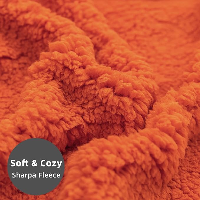 DaysU Plush Flannel Sherpa Baby Blanket for Girls Boys, Portable Reversible Soft Micro Fleece Baby Crib Throw Blanket with Animal Print for Newborn and Nursery, Fox, 30"x40"