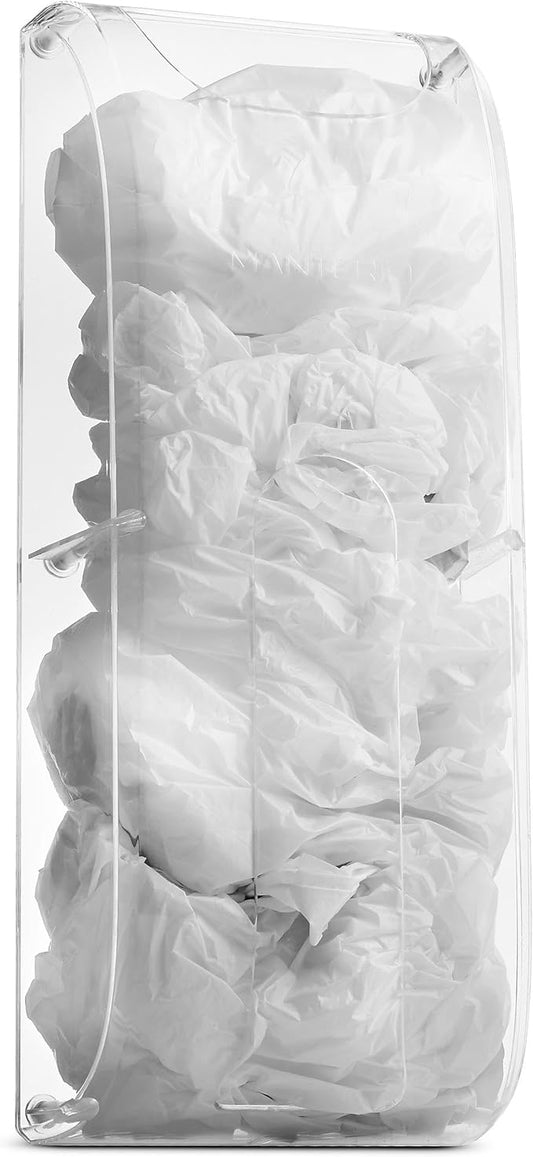 Plastic Bag Holder | Durable Acrylic Wall Mount Kitchen Grocery Bag Storage Organizer | Smudge Proof, Fingerprint Resistant | Acrylic