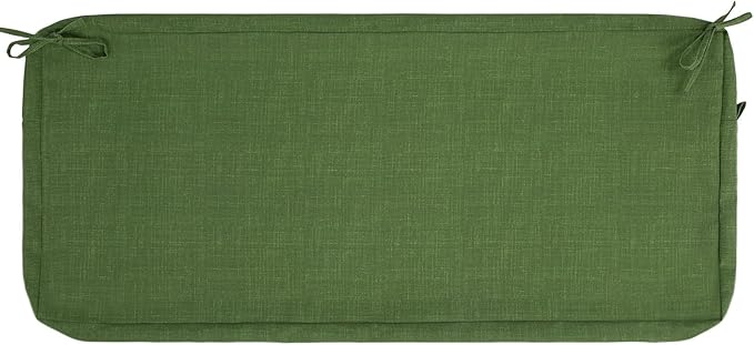 Patio Bench Cushion Covers for Outdoor Furniture with Ties, Water Resistant Loveseat/Settee Cushion Slipcover 42x18x3 Inch for Swing Porch Garden (Replacement Cover Only)-Tropical Linen Green