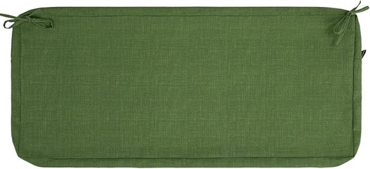 Patio Bench Cushion Covers for Outdoor Furniture with Ties, Water Resistant Loveseat/Settee Cushion Slipcover 42x18x3 Inch for Swing Porch Garden (Replacement Cover Only)-Tropical Linen Green