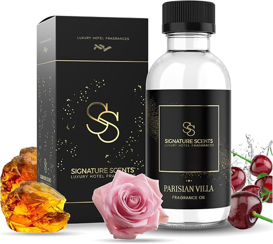 Luxury Hotel Fragrances - Hotel Fragrance Oil - Diffuser Oil Blends for Aromatherapy (Parisian Villa) 4.05 Fl Oz (120ml)