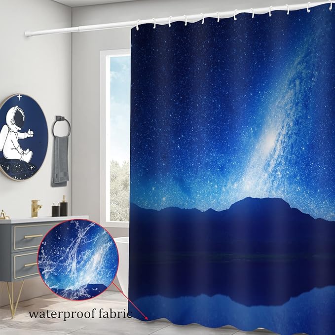 Dinosaur Shower Curtain for Bathroom, Dino Shower Curtain for Kids Boy,Funny Cool Japanese Ocean Wave Dinosaur Polyester Shower Curtain Waterproof Washable Durable 12 Hooks 72"x72" Dinosaur Decor