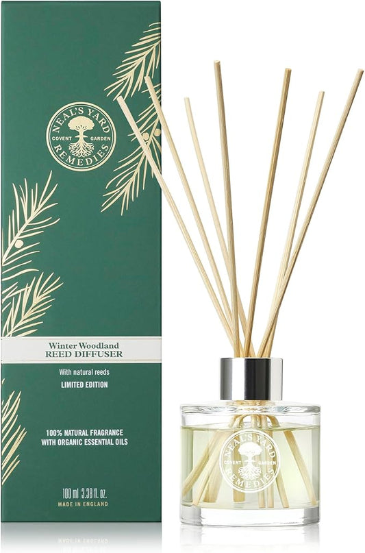 Neal's Yard Remedies Winter Woodland Diffuser, Scented Reed Diffuser with Fir & Cypress, Long Lasting Fragrance, Vegan & Cruelty-Free