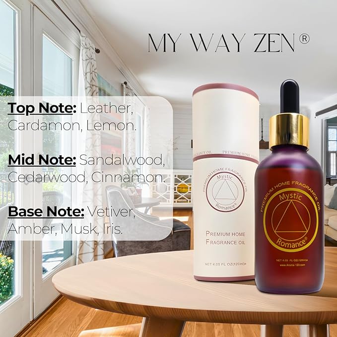 Mystic Romance My Way Zen Premium Home Fragrance Oil - for Aroma Oil Diffusers and Burner Oil Lamps (120ml, My Way Zen)