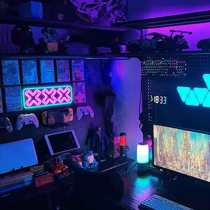 XXX Neon Sign for Wall Decor, Adults Only Led Signs for Room, USB Dimmable Funny Neon Lights for Adult Rated Movie Game Room Man Cave Party Business Pub Hotel Party Wall Decor