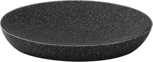 Luxspire Soap Dish, Resin Soap Tray Soap Holder Container Box, Marble Pattern Oval Soap Plate Case, Sponge Dish Scrubbers Tray Holder for Bathroom Vanity Shower Kitchen Sink Counter Top, Gravel Black