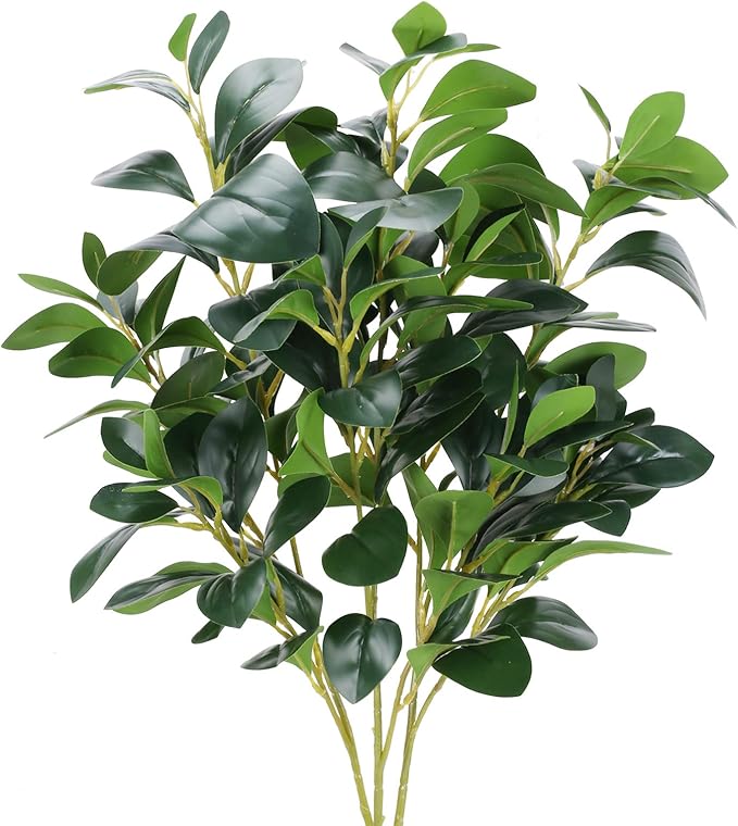 AILANDA Artificial Greenery Stems 32.3'' Long Stem Artificial Shrubs Plants Faux Eucalyptus Leaves Silk Greenery Stems Arrangement for Floor Vase Spring Floral Home Decor Wedding Table Centerpiece