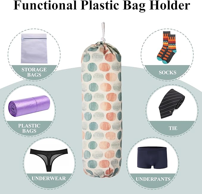 TOGETRUE Plastic Bag Holder - Wall Mount Organizer & Dispenser, Heavy Duty Grocery Bag Storage for Home, Kitchen & Camper