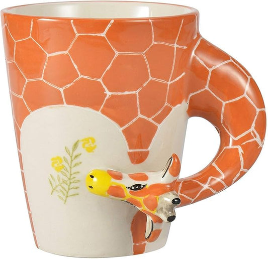 Hand-painted Animals Ceramic Mug (13.66oz) (Giraffe)