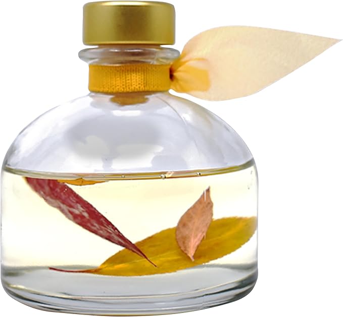 LOVSPA Sugar & Spice Autumn Scented Reed Diffuser Set - Real Cinnamon Sticks & Maple Leaf! Cinnamon, Buttery Vanilla & Sugar Crystals - Fresh Baked Cookies Scent! Fall Decor for Your Home