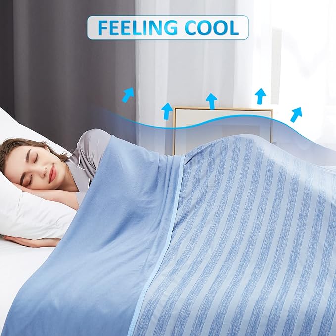 Guohaoi Cooling Blanket (90"x90"Queen Size) for Hot Sleepers and Night Sweats,100% Oeko-Tex Certified,Arc-Chill Q-Max >0.5 Cool Fiber,Ultra Cold Breathable,Comfortable,All-Season.