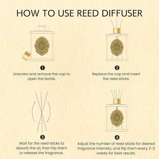 M&SENSE 8.4 oz Large Reed Diffuser for Home | Lavender Vanilla Scent Oil Diffuser with Sticks | Bedroom Bathroom Living Room Decor