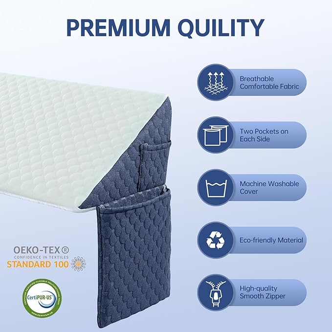 Twin Bed Wedge Pillow for Headboard 39"x 10"x 6" Large/Mattress Gap Filler Close The Gap (0-6")/Foam Triangle Bloster Wedge Pillow headboard for Headboard Gap Between Mattress and Headboard