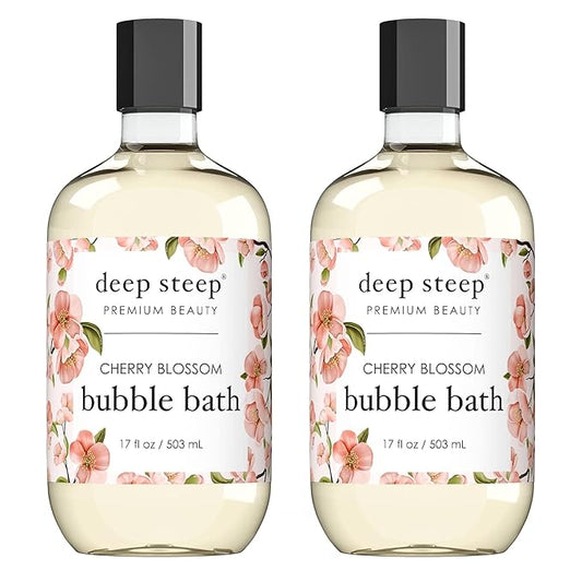 Deep Steep Bubble Bath, 17 Ounce (Pack of 2) (Cherry Blossom)