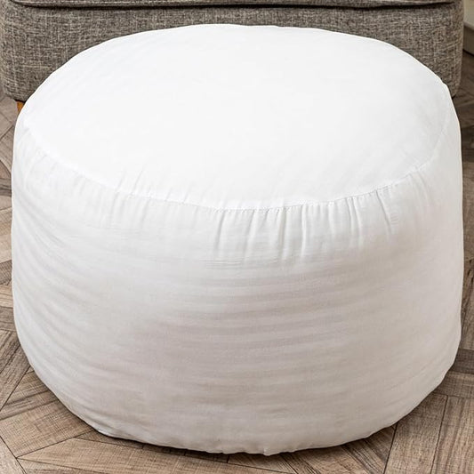 Asuprui Pouf Filler PP Cotton Footstool Pouf Stuffing Pouf Insert Ottoman Filler Bean Bag Filler 20x20x12 Inches Round