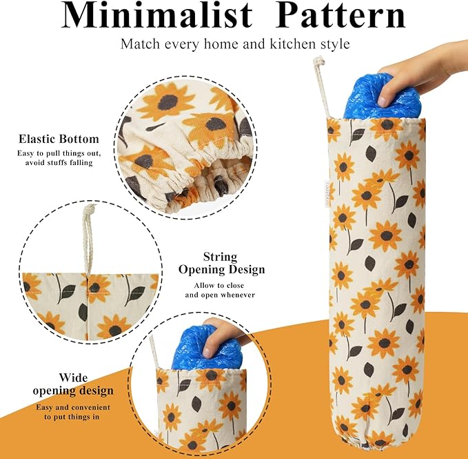 TOGETRUE Plastic Bag Holder, Wall Mount Grocery Bag Organizer Dispenser, Heavy Duty Storage Holder for Home, Kitchen, Camper