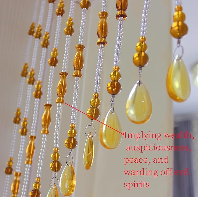 Hanging Glass Door Beads Curtains Valance Self-Adhesive for Doorways Crystals Stran Arched Windows, Clear Crystal Room Partition Curtain Door Frame Beads for Doorways Closets 13