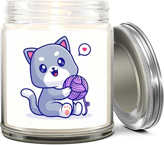 1OAK Lavender Scented Candles - Cat Lady Gifts for Women - Cat Candle - Made in USA