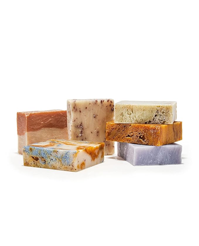 Original 6 Formulas all natural Soap Bar - Made in USA - Bath Soaps for All Skin Types - Plant Based, Cold Process and Handmade (6 Pack)