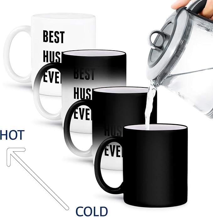 3dRose Coffee Mug, Size - 11oz - Best Husband Ever, Black Lettering On White Background Xander inspirational quotes - funny coffee cup gift