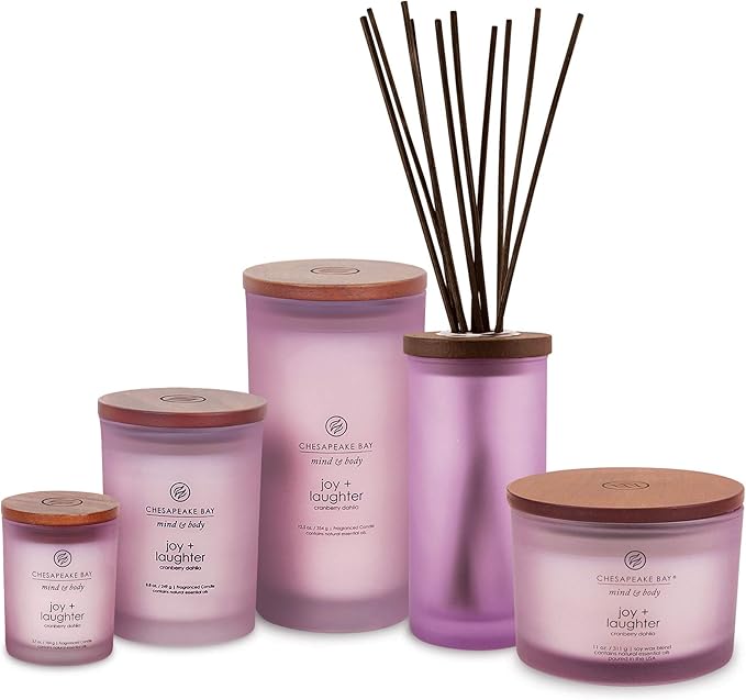 Chesapeake Bay Candle Scented Candle Joy + Laughter (Cranberry Dahlia) Medium Home Décor