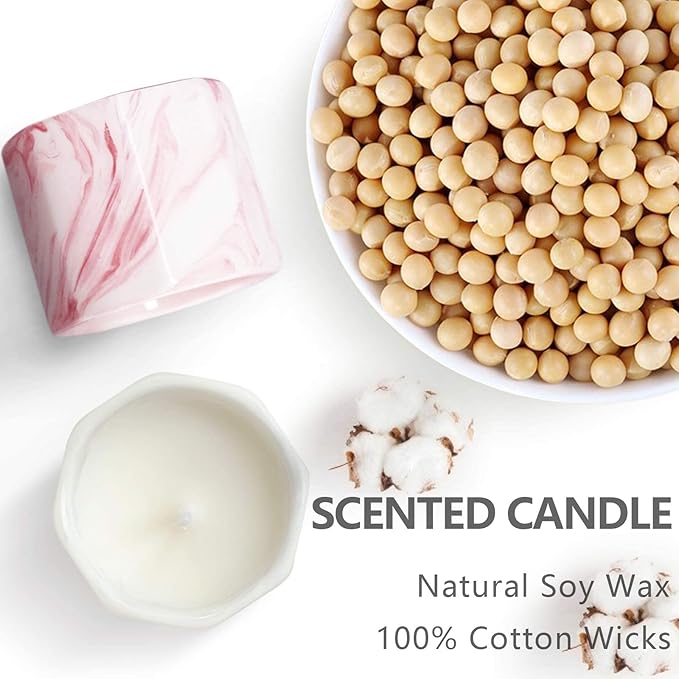 Scented Candles Set, Candles for Home Scented, Aromatherapy Candles for Home, Soy Wax Candles Set 4x2.0 oz, Wonderful Gifts for Mother, Women, Friends and Coworkers