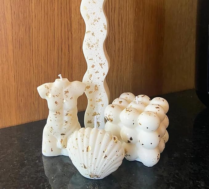 Aroma Candle Bubble Shaped,Aesthetic Scented Candle,150G Handmade Soy Wax Decorative Candle for Table Photo Prop Birthday Gift,Prefect for Meditation Stress Relief Mood Boosting-White
