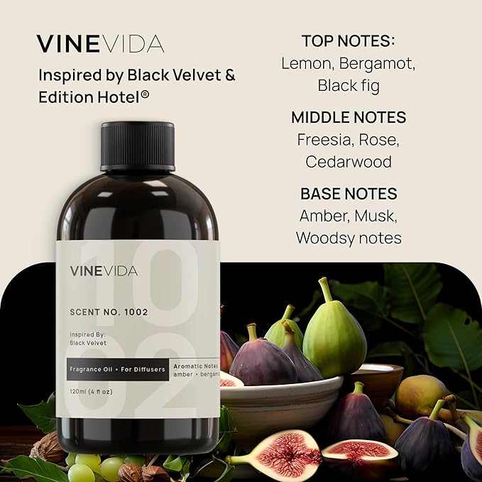 VINEVIDA (4-pk) Hotel Fragrance Collection. Cold Air Diffusers - Scents No.1002, No.1019, No.1012, No.1010