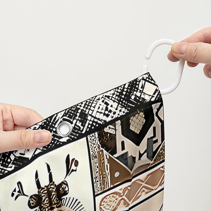 AILONEN Dreamcatcher Wolf Shower Curtain for Bathroom Decor,Retro Boho Wolf Bath Curtain for Kids Boys Girls,Print Polyester Waterproof with 12 Plastic Hooks 72" W*96" H