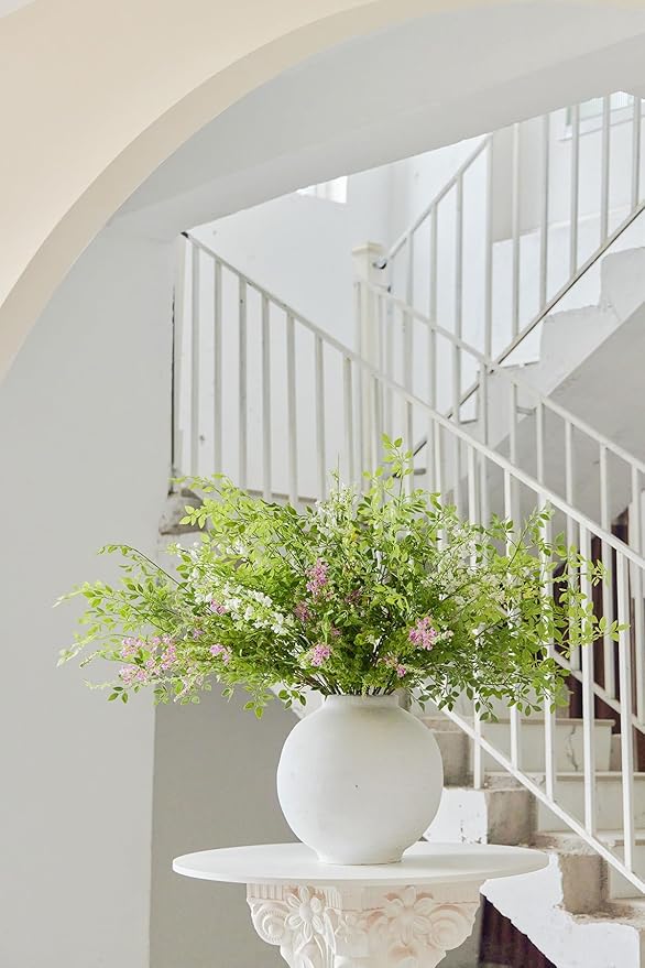 MISSPIN Artificial Flowers with Greenery Stems Faux Plants Indoor Branches for Tall Vase Ultra-Realistic, 12 Pcs Wedding Centerpieces, Home Decor & DIY Bouquets