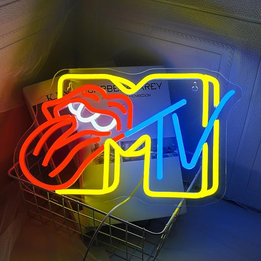 Neon Sign,Lips Neon Signs for Wall Decor,Led Sign for Boys Girls Gaming Room, Lips Neon Lights for Bedroom Man Cave,USB Powered Light Up Sign for Birthday Party Living Room Decoration