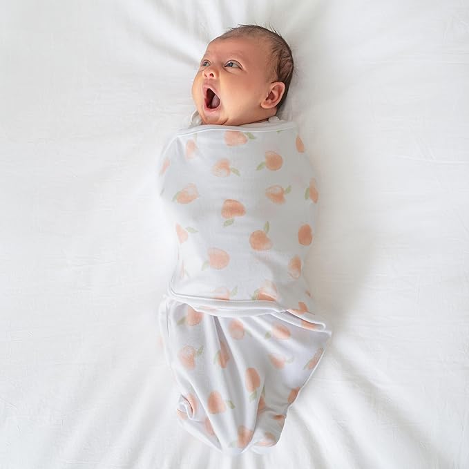 aden + anais Easy Swaddle Wrap, Newborn Wearable Swaddle Blanket, Adjustable Fasteners, 100% Cotton, 3 Pack, 0-3 Months, Garden Floral
