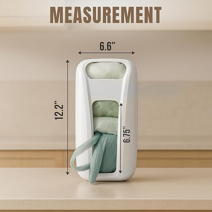 KICHLY Plastic Bag Holder For Grocery Bags, Durable Plastic Bag Organizer Wall Mount, Storage Organizer & Saver for Grocery, Shopping & Trash Bags, White
