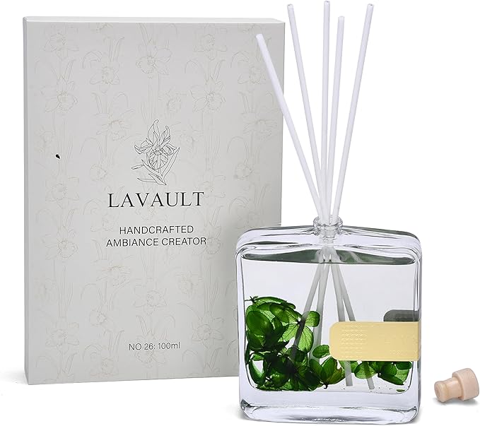 Reed Diffuser for Bathroom, Home, Office, Living Room, Bathroom- Fragrance Gift Set - Essential Oil Diffusers for Aromatherapy - Home Fragrance Diffuser - Room Aroma - Wild Bluebell Scent