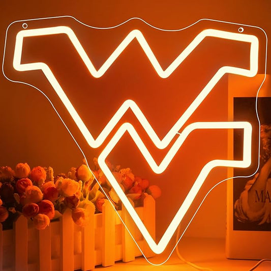 University Neon Signs,College Neon LED Sign,University Basketball Team Logo Light Sign,City Name Decor for Man Cave,Dorm Decor for College Students,Sport Fans,Size 13.4 * 13 in(XD118)